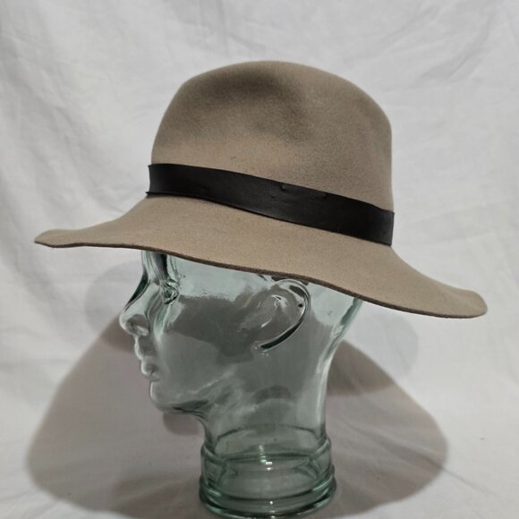Janessa Leone Made in USA Packable Wool ROSS HAT Fedora - Clay - Sz S*